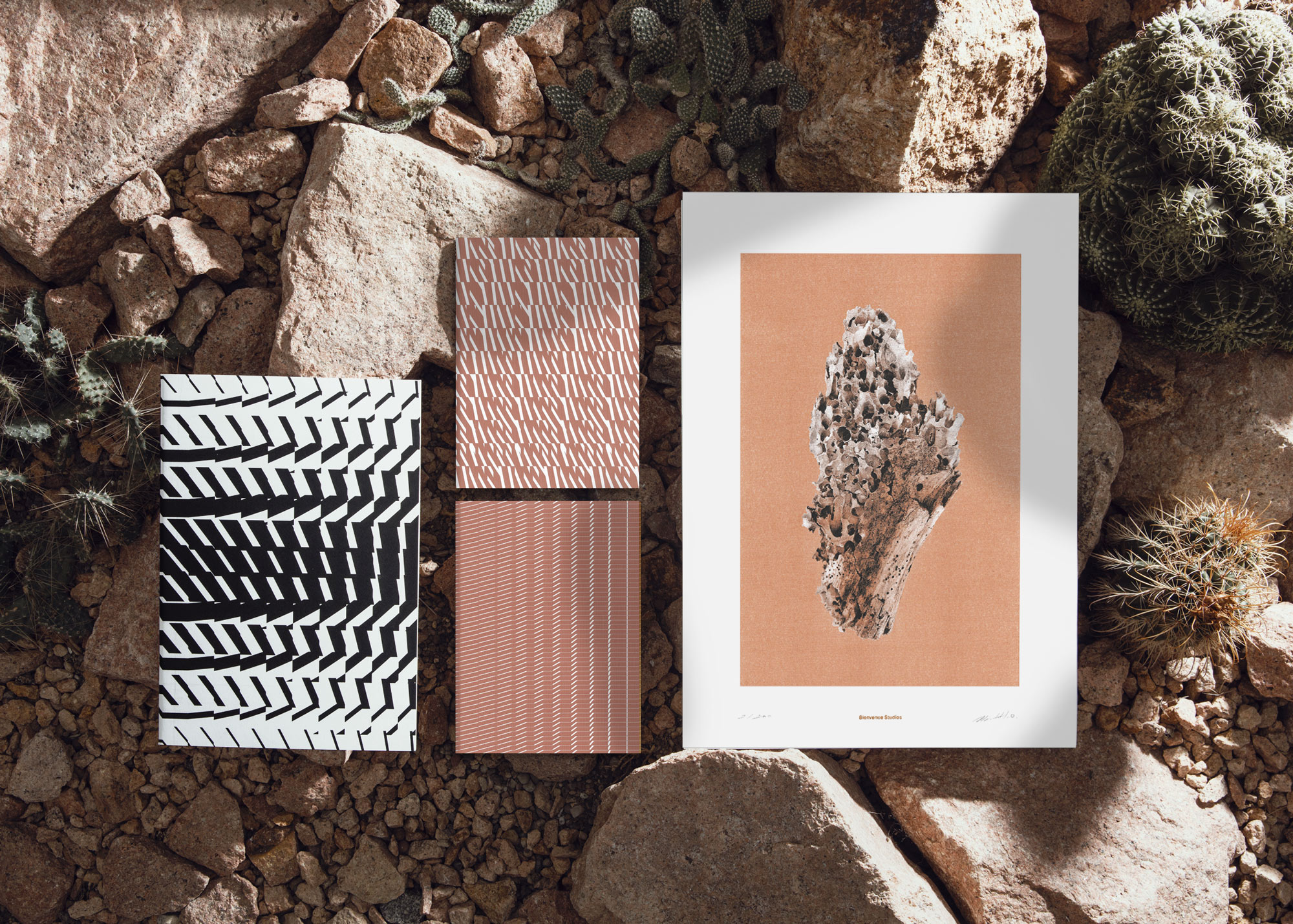 Bienvenue Studios design work: Deadwood Riso print and notebooks